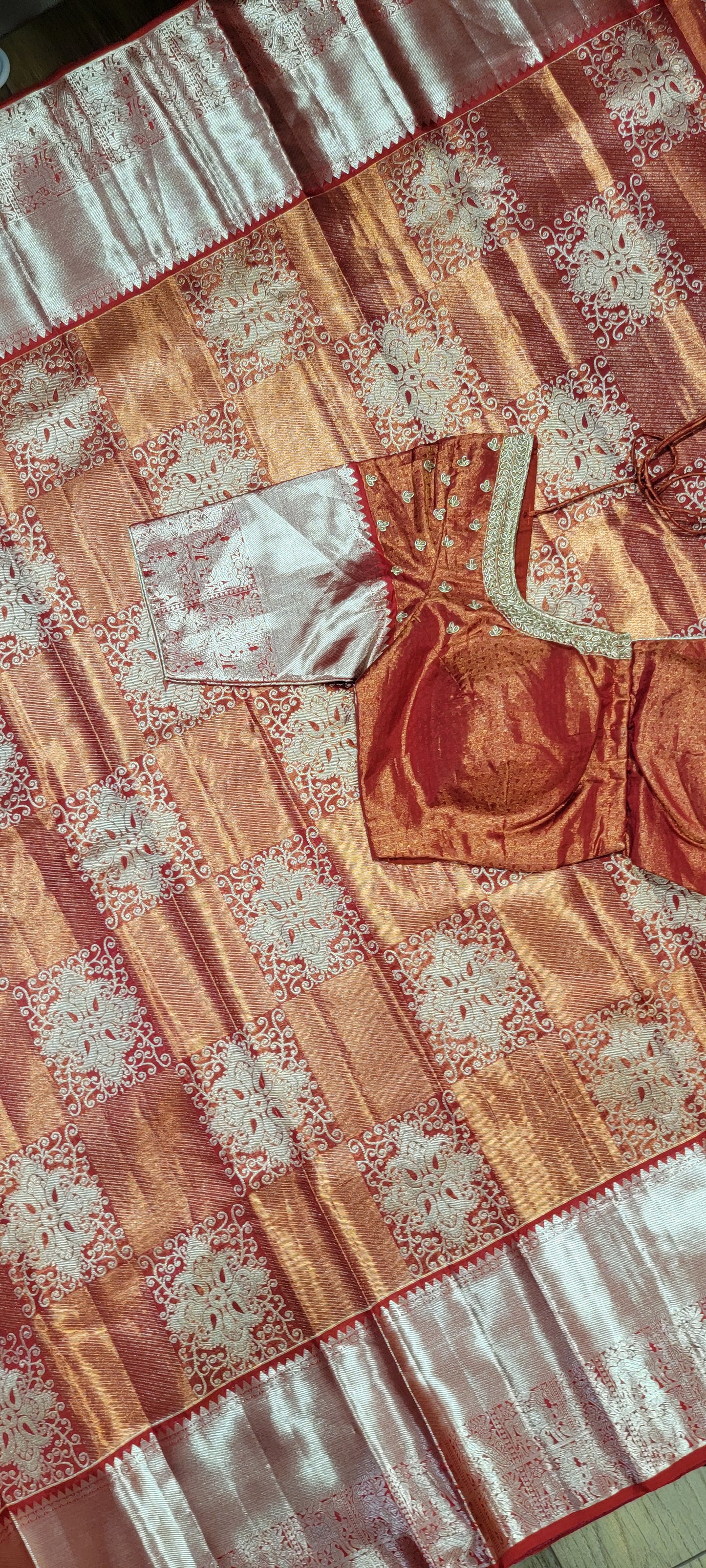 Pure Zari Kanchi Silk Saree w/ Blouse