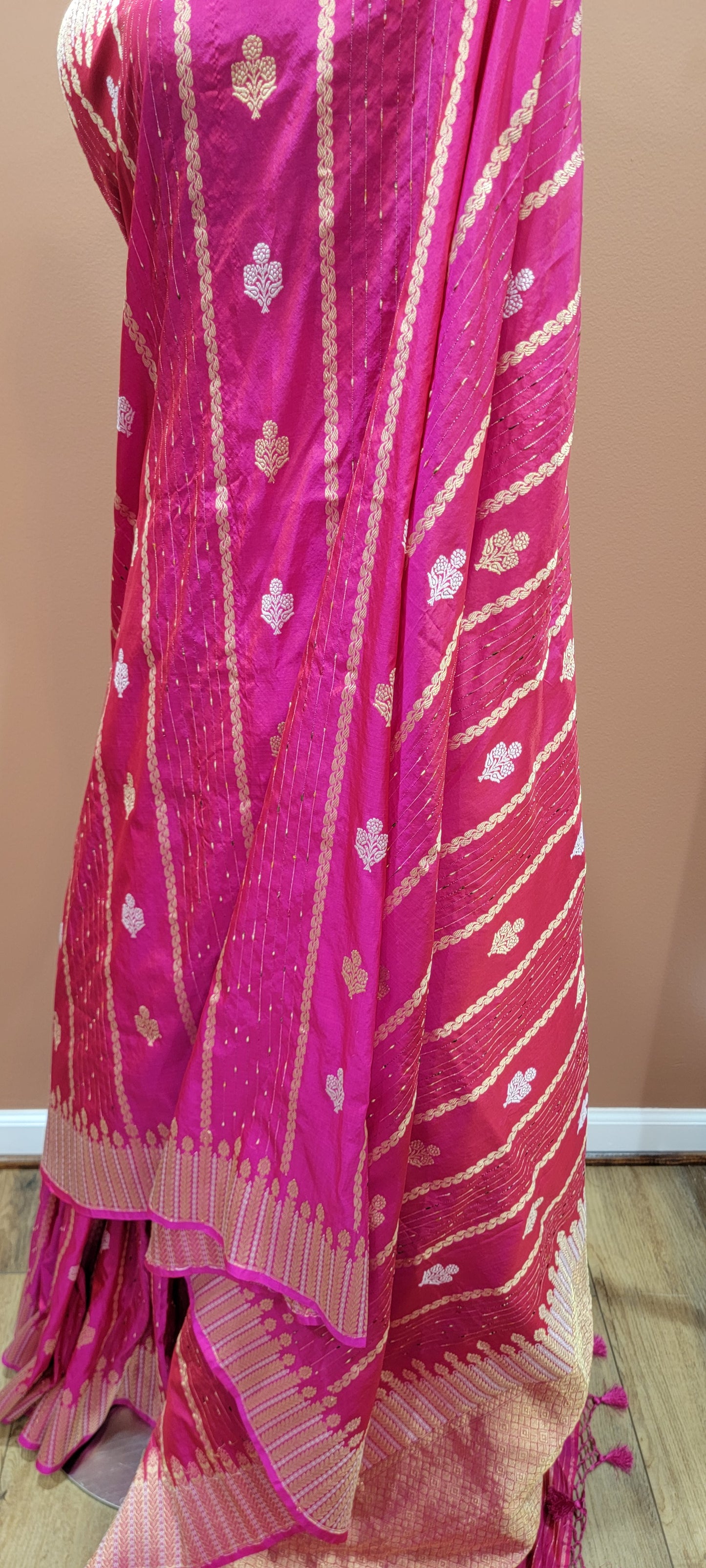 Banaras Katan Saree W/ Custom Blouse.