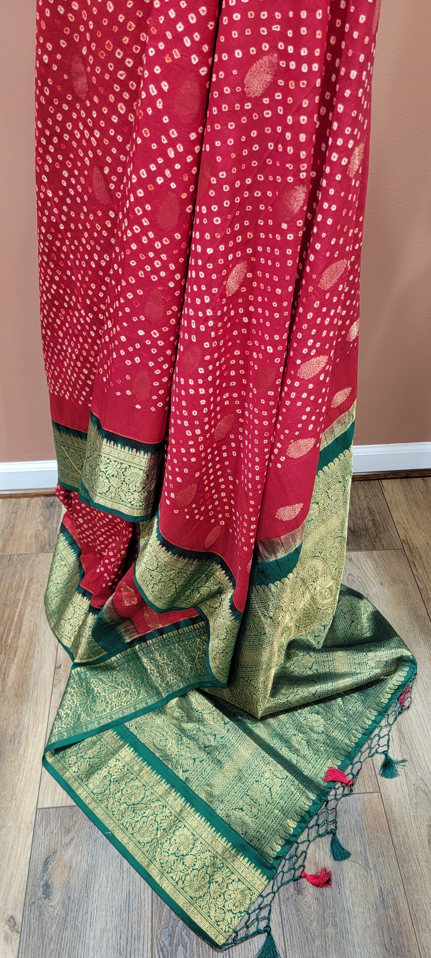 Kanchi Hand Tie Bandhini Saree Collection