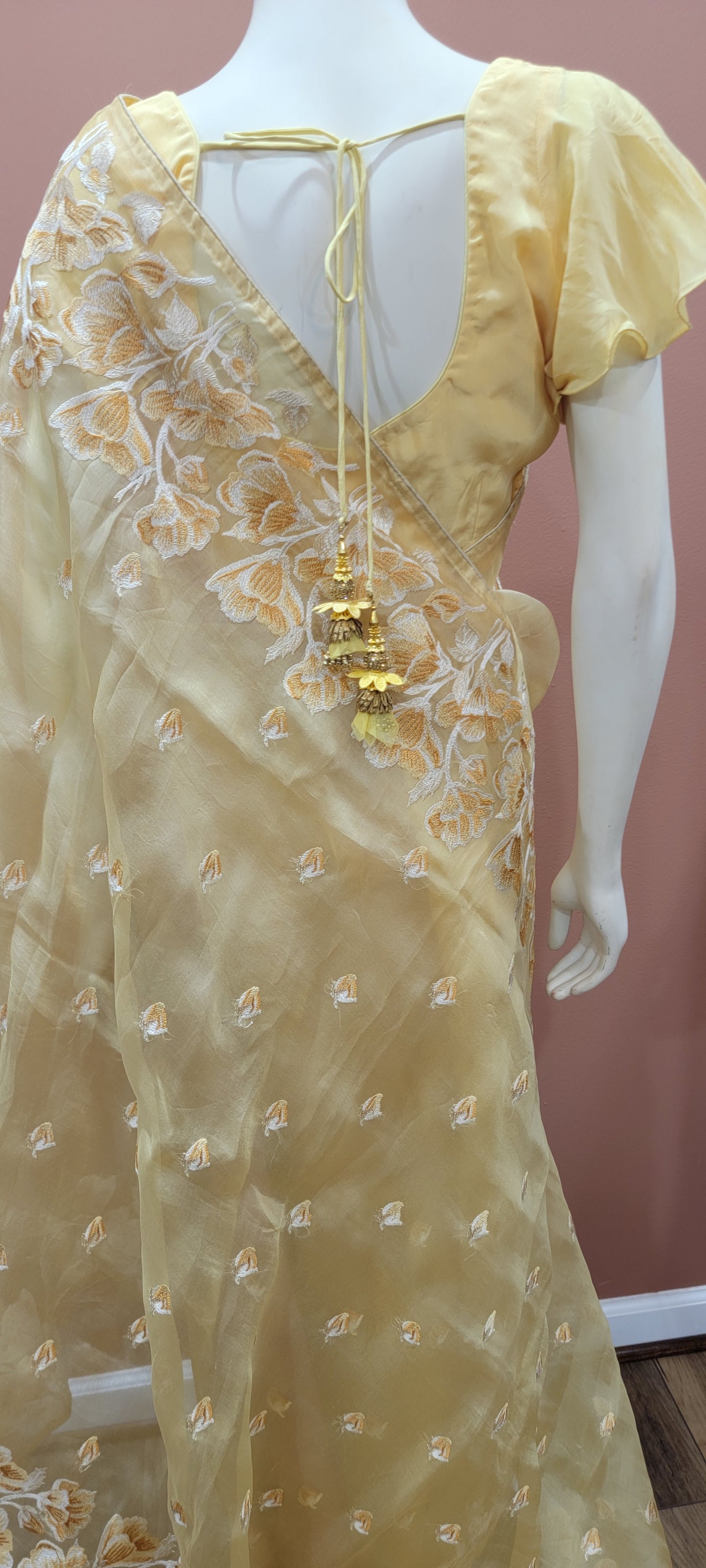 Organza Embroidered Saree Collection W/ Blouse