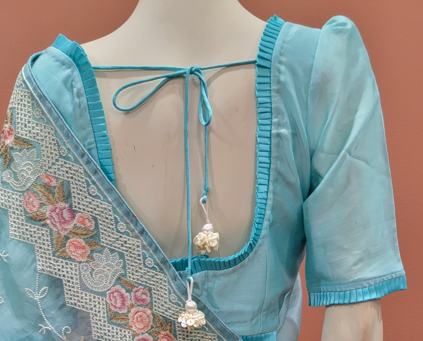 Organza Embroidered Saree Collection W/ Blouse.