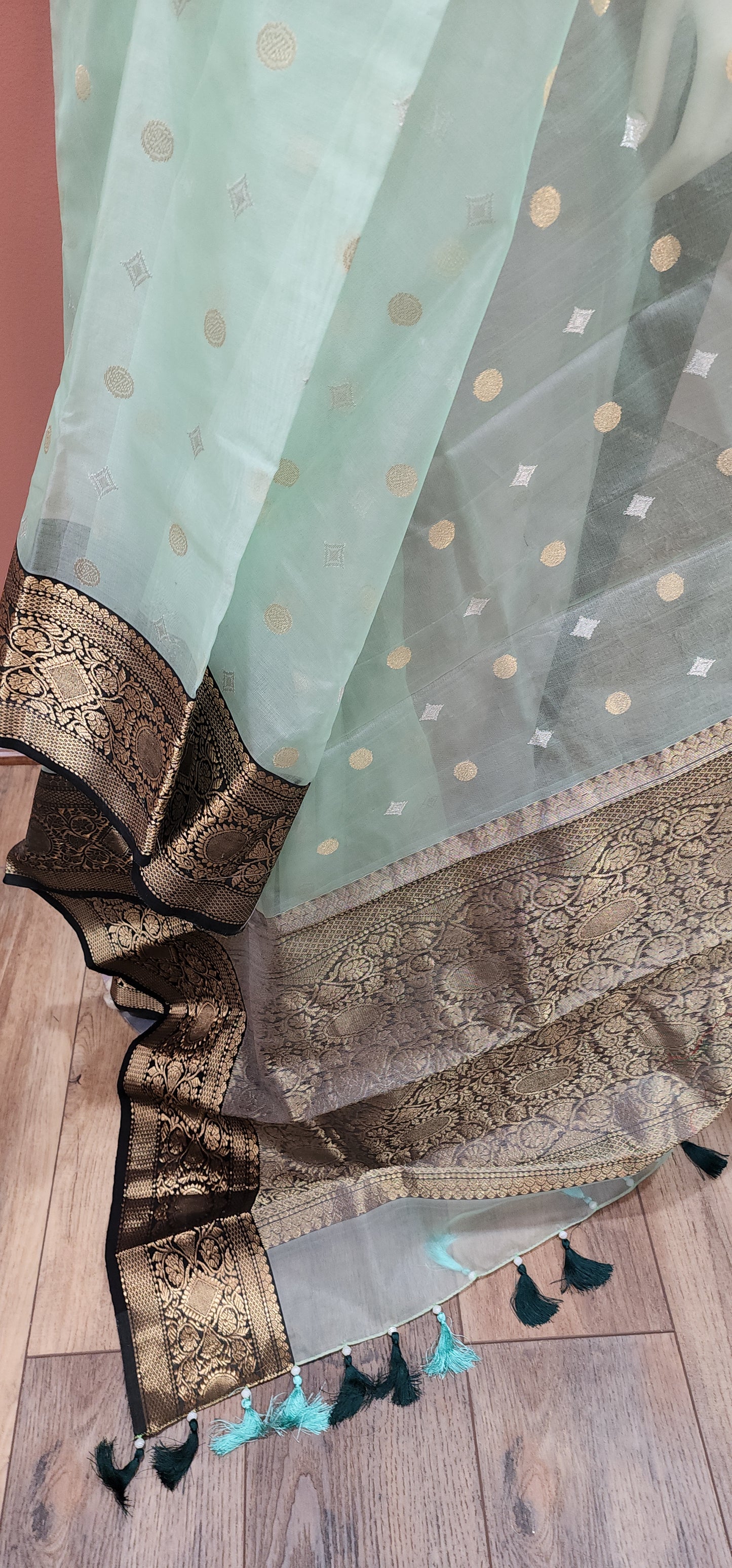 Chanderi Katan Silk Saree Collection.