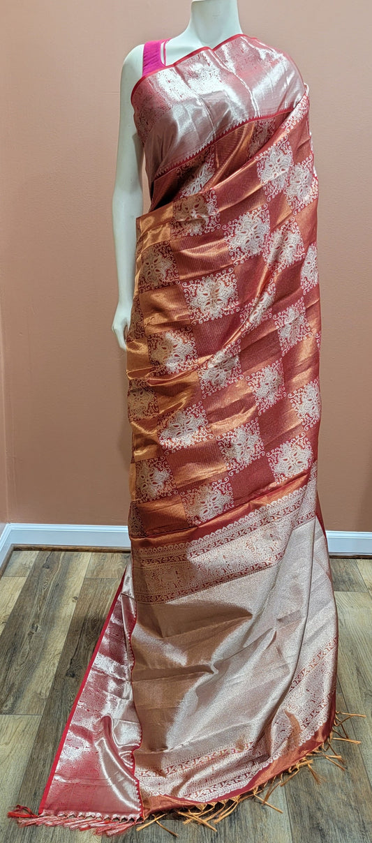 Pure Zari Kanchi Silk Saree w/ Blouse