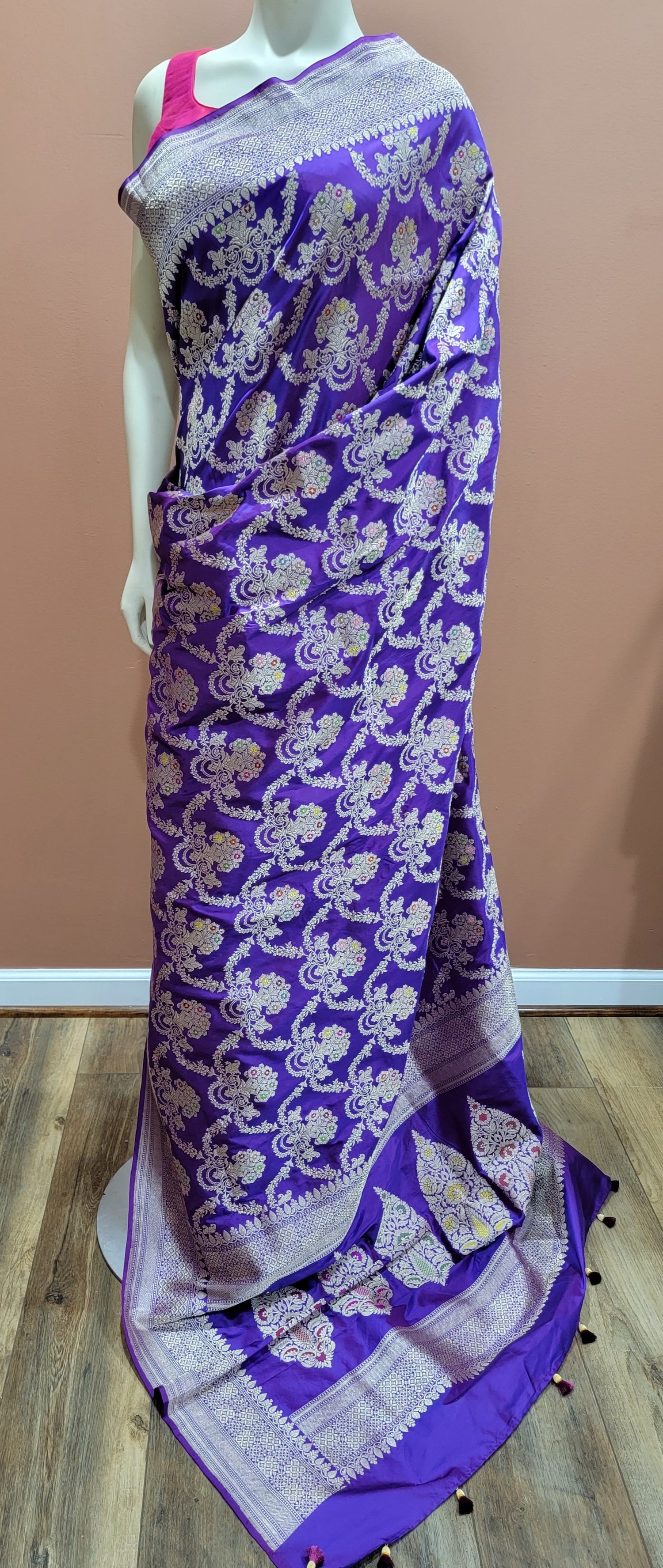 Banaras Silk Saree w/ Pure Zari w/ Customized Blouse  Collection