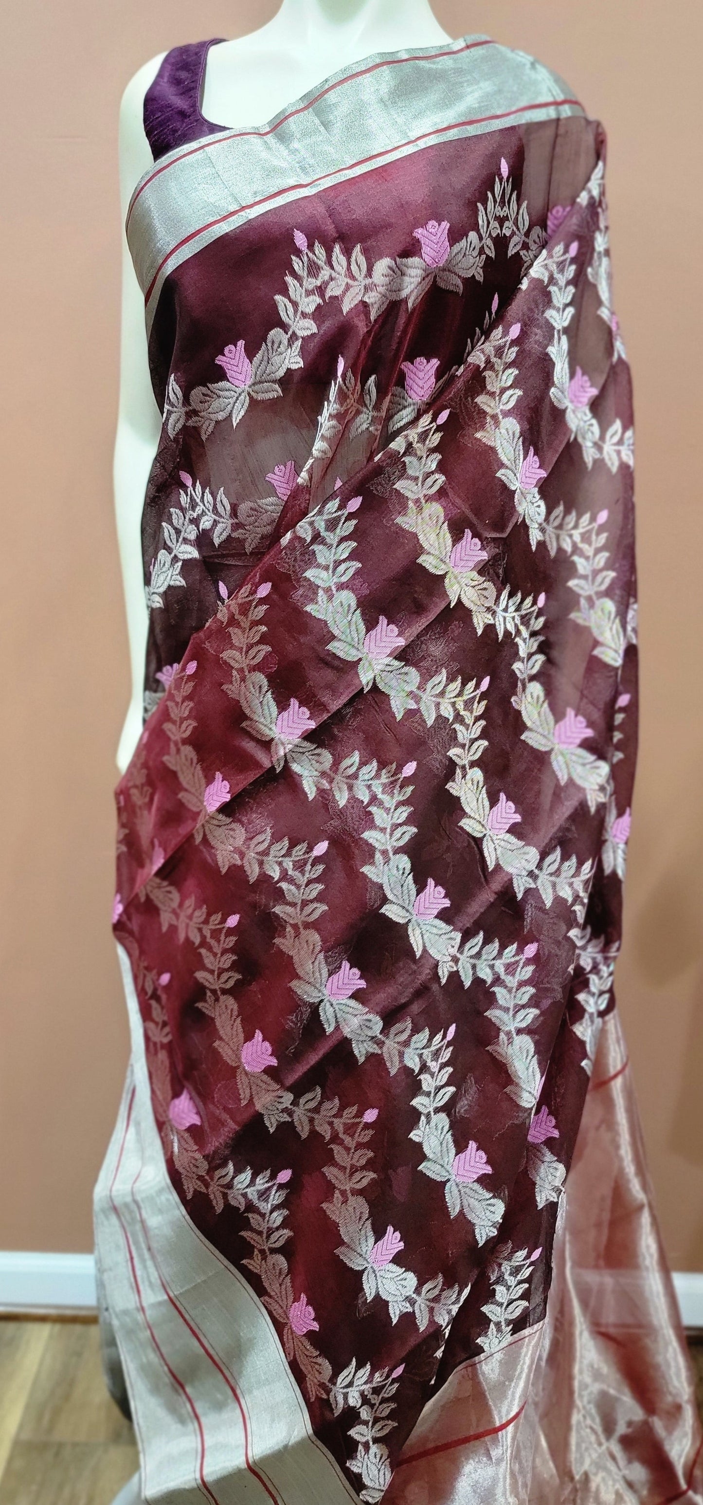 Chanderi Pattu Saree Collection w/ Custom Blouse