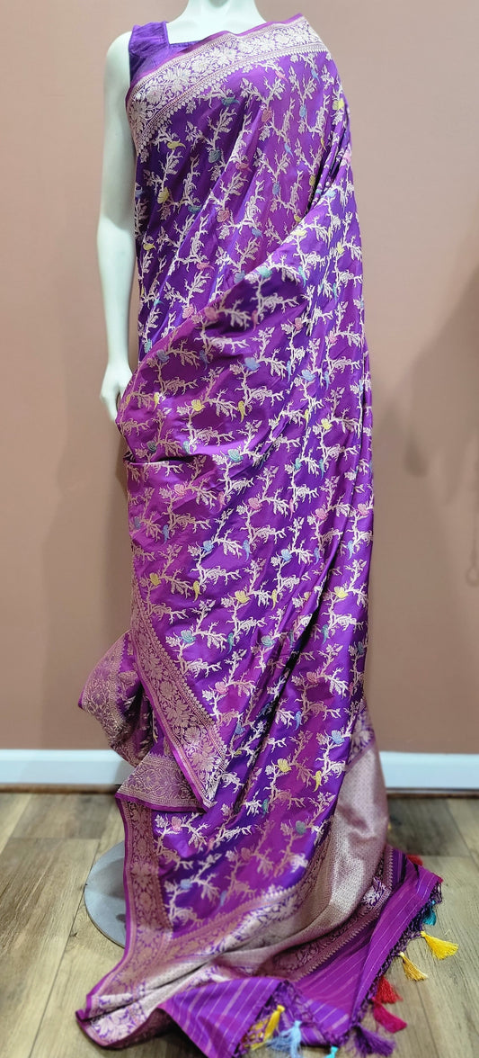 Banaras Silk Saree w/ Pure Zari w/ Customized Blouse  Collection