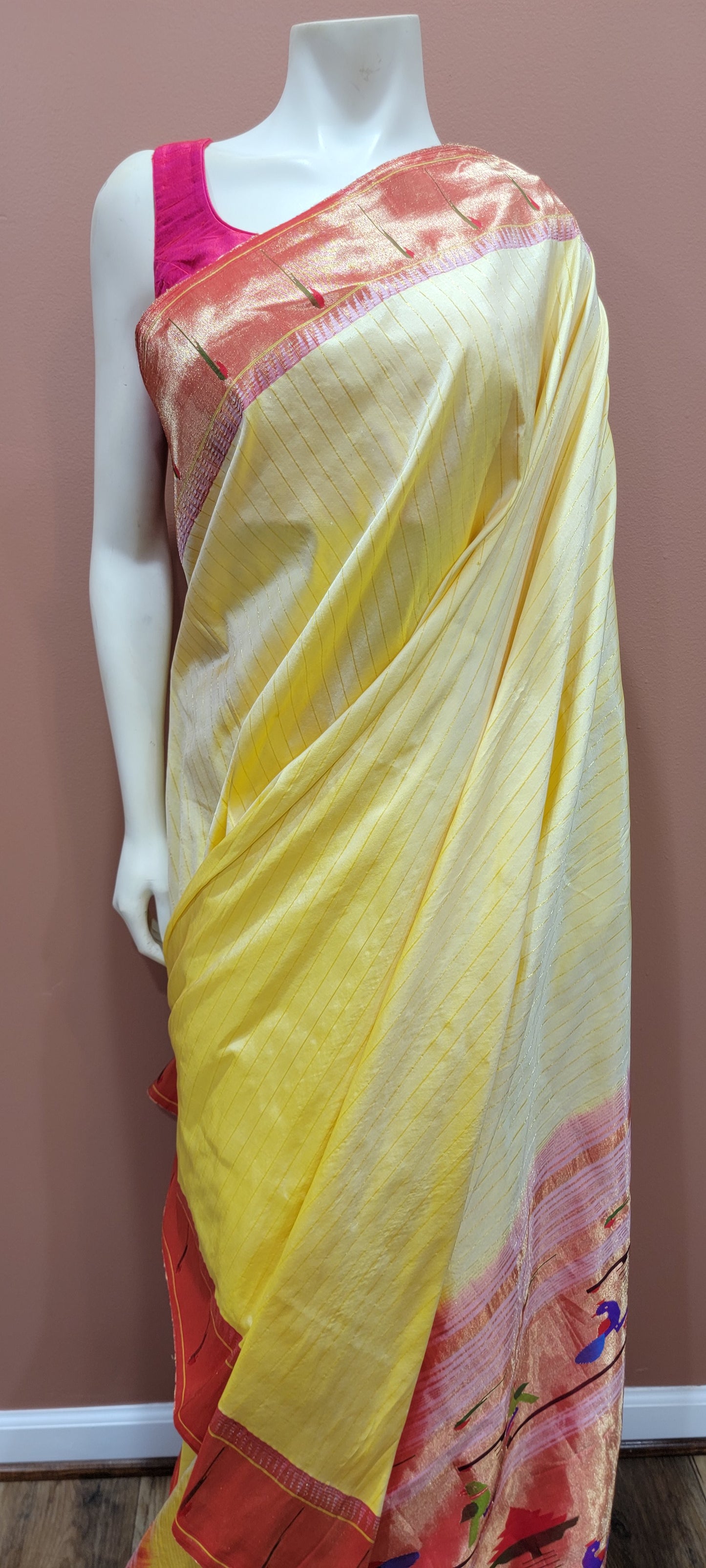 Pure Paitani Single Muniya Saree W/ Custom Blouse