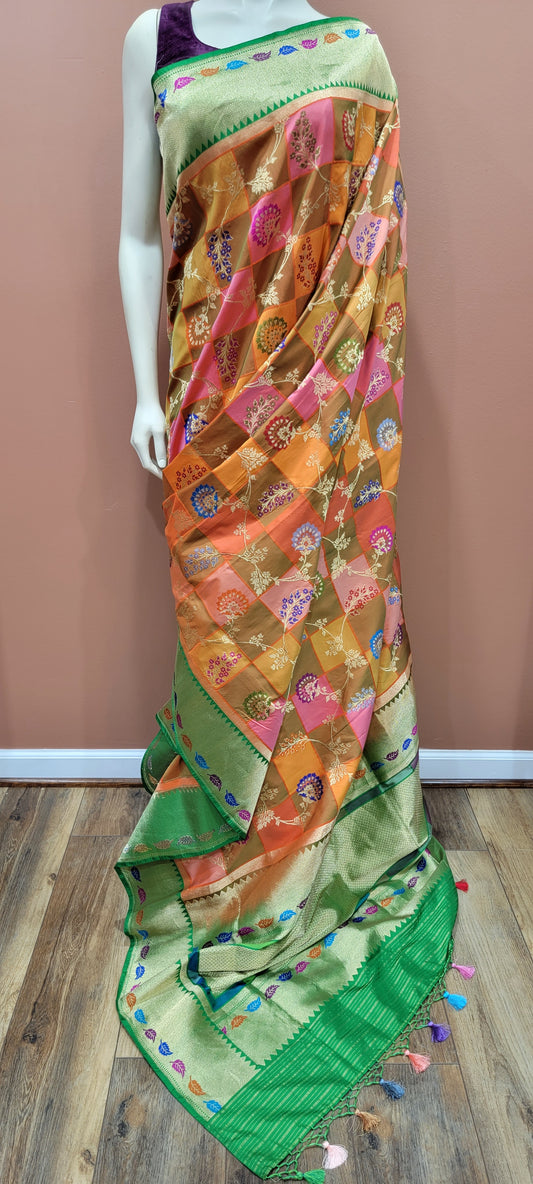Banaras Rangkart Saree W/ Custom Blouse