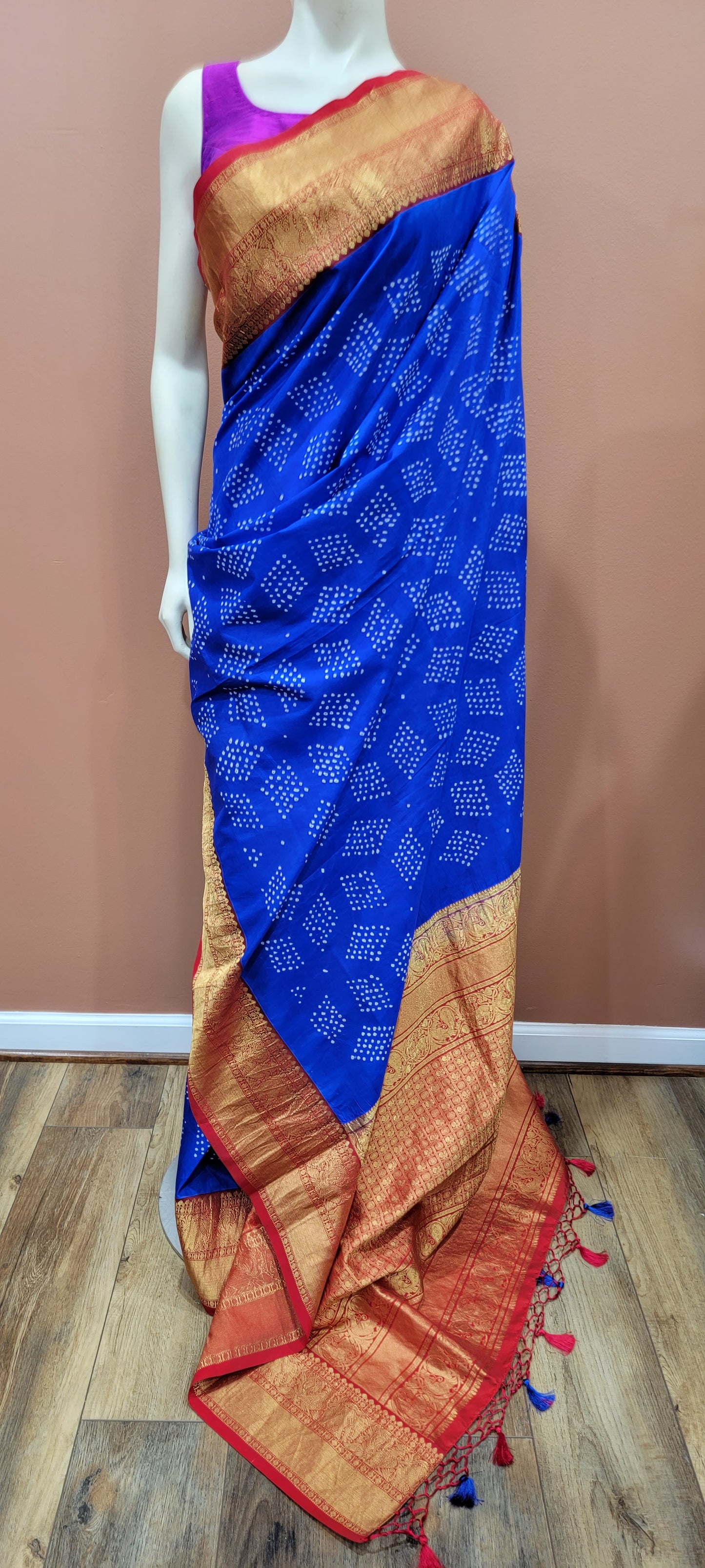Kanchi Hand Tie Bandhini Saree Collection