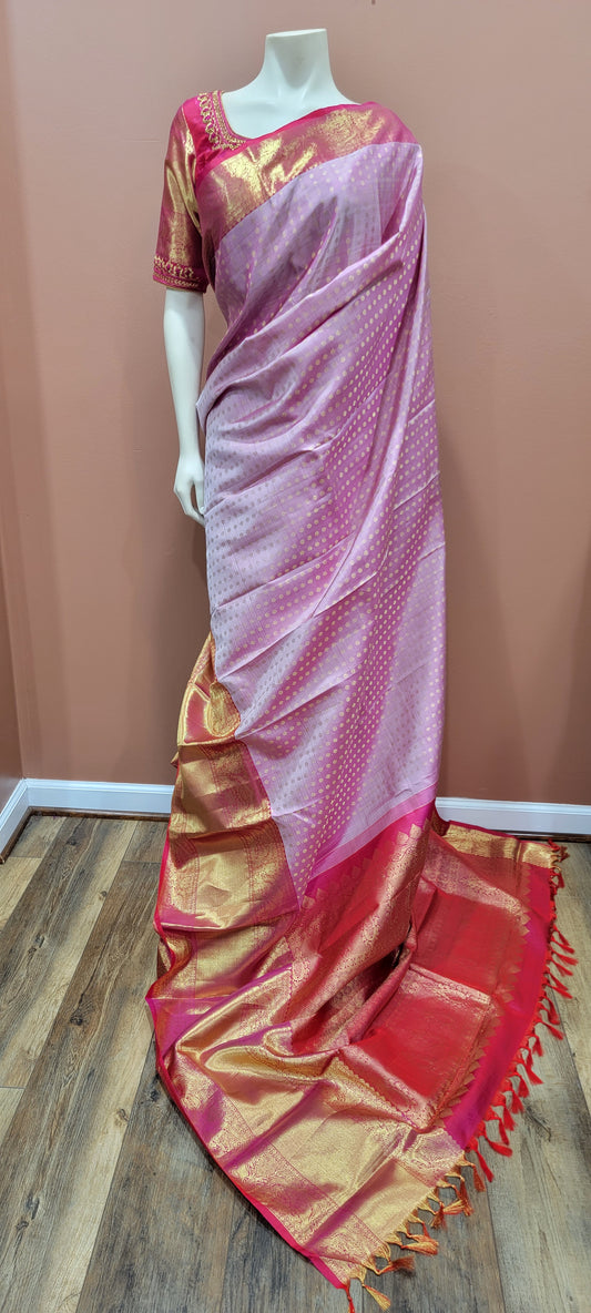 Kanchi Pattu Saree W/ Work Blouse